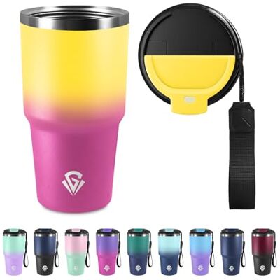 KollyKolla Mug Isotherme 600ml 20oz, Thermo Café Réutilisable Acier Inoxydable 304, Tasse Isotherme sans BPA, Tasse Thermos Double Paroi, Tumbler pour École, Sport, Bureau, Gym, Yoga, Camping, Randonnée - Publicité KollyKolla Mug Isotherme 600ml 20oz, Thermo Café Réutilisable Acier Inoxydable 304, Tasse Isotherme sans BPA, Tasse Thermos Double Paroi, Tumbler pour École, Sport, Bureau, Gym, Yoga, Camping, Randonnée - Publicité