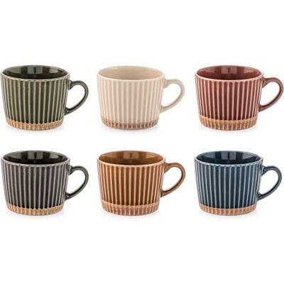 H&H Lot de 6 tasses à café Land in New Bone China – Colorées, élégantes et résistantes – 100 cc – Lavables au lave-vaisselle et adaptés au micro-ondes – Couleurs assorties - Publicité H&H Lot de 6 tasses à café Land in New Bone China – Colorées, élégantes et résistantes – 100 cc – Lavables au lave-vaisselle et adaptés au micro-ondes – Couleurs assorties - Publicité