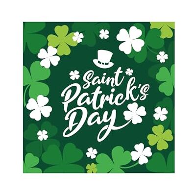 FIESTAS GUIRCA 12 Serviettes de St. Patrick Jetables (16x16 cm) Décoration de Table pour Fêtes de Saint Patrick et Célébrations Idéal pour Événements de Bière Vert - Publicité FIESTAS GUIRCA 12 Serviettes de St. Patrick Jetables (16x16 cm) Décoration de Table pour Fêtes de Saint Patrick et Célébrations Idéal pour Événements de Bière Vert - Publicité