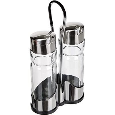 IBILI 768600 Set 2 pièces pour salade (Huilier+Vinaigrier) Argent/Transparent Taille Unique - Publicité IBILI 768600 Set 2 pièces pour salade (Huilier+Vinaigrier) Argent/Transparent Taille Unique - Publicité