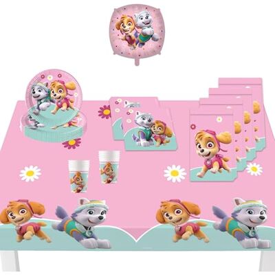 Procos 10215312DY Set de fête Skye et Everest, 46 pièces de vaisselle jetable pour anniversaire d'enfant et fête à thème, décoration de table, unbekannt - Publicité Procos 10215312DY Set de fête Skye et Everest, 46 pièces de vaisselle jetable pour anniversaire d'enfant et fête à thème, décoration de table, unbekannt - Publicité