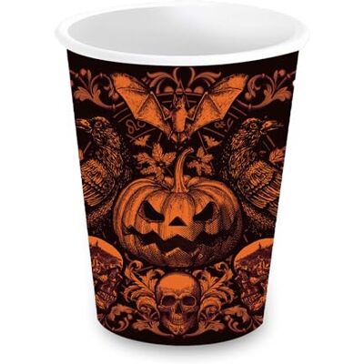 FIESTAS GUIRCA 6 Gobelets Jetables Citrouille Gothique (240 ml) Décoration de Table pour Fêtes d'Halloween et Célébrations Thématiques Idéal pour Événements et Soirées Costumées Orange et Noir - Publicité FIESTAS GUIRCA 6 Gobelets Jetables Citrouille Gothique (240 ml) Décoration de Table pour Fêtes d'Halloween et Célébrations Thématiques Idéal pour Événements et Soirées Costumées Orange et Noir - Publicité