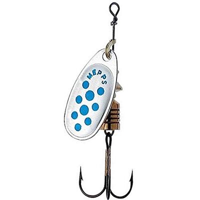 Mepps Cuiller Comet Argent Point Bleu x1 T1 - Publicité Mepps Cuiller Comet Argent Point Bleu x1 T1 - Publicité