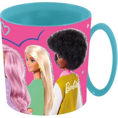 TataWay in viaggio si cresce Stor Tasse rose pour enfants en plastique Barbie de 350 ml au micro-ondes - Publicité TataWay in viaggio si cresce Stor Tasse rose pour enfants en plastique Barbie de 350 ml au micro-ondes - Publicité