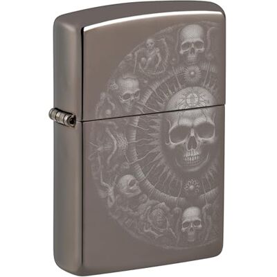 Zippo Briquet tempête Skull Mandala, Mandala crâne, Black Ice, Image Photo, Rechargeable, réutilisable, Design Coupe-Vent, boîte Cadeau, fabriqué aux États-Unis - Publicité Zippo Briquet tempête Skull Mandala, Mandala crâne, Black Ice, Image Photo, Rechargeable, réutilisable, Design Coupe-Vent, boîte Cadeau, fabriqué aux États-Unis - Publicité