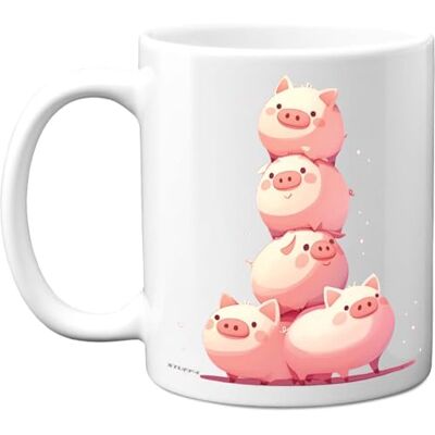 Stuff4 Pig Gifts – Pyramide d'animaux – Cadeau d'anniversaire pour la fête des mères de cochon, cadeau de fête des pères, 325 ml, tasses en céramique de qualité supérieure, passent au lave-vaisselle - Publicité Stuff4 Pig Gifts – Pyramide d'animaux – Cadeau d'anniversaire pour la fête des mères de cochon, cadeau de fête des pères, 325 ml, tasses en céramique de qualité supérieure, passent au lave-vaisselle - Publicité