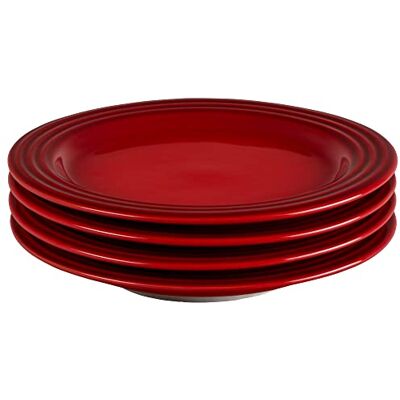 LE CREUSET of America Pg9300s4–2267 Assiettes à salade, 21,6 cm, Cerise - Publicité LE CREUSET of America Pg9300s4–2267 Assiettes à salade, 21,6 cm, Cerise - Publicité