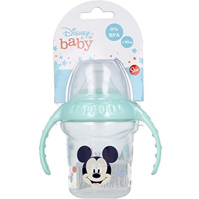 Stor Mug de voyage en plastique original Disney Mickey 270 ML avec poignées amovibles et bec en silicone souple - Publicité Stor Mug de voyage en plastique original Disney Mickey 270 ML avec poignées amovibles et bec en silicone souple - Publicité
