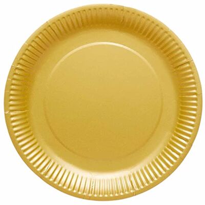 amscan -Assiettes en Carton doré, 9915400-214-66, Gold - Publicité amscan -Assiettes en Carton doré, 9915400-214-66, Gold - Publicité