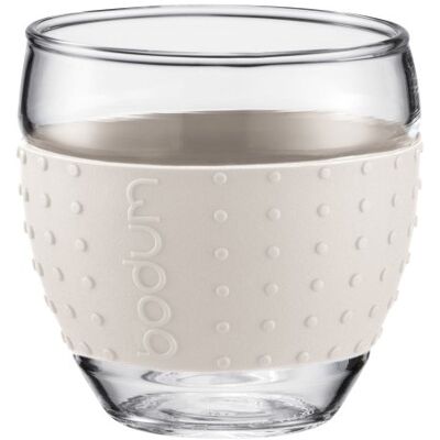 Bodum Pavina - Verres en Silicone Blancs - 12oz - Verres pour Boissons Chaudes & Froides - Publicité Bodum Pavina - Verres en Silicone Blancs - 12oz - Verres pour Boissons Chaudes & Froides - Publicité