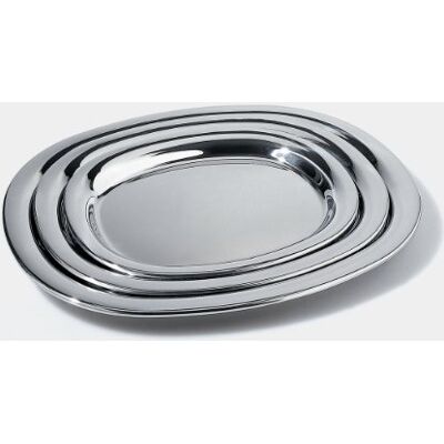 Alessi JM13/30 L Plat de Service Acier Inoxydable Argent 30,00 x 24,00 x 30,00 cm - Publicité Alessi JM13/30 L Plat de Service Acier Inoxydable Argent 30,00 x 24,00 x 30,00 cm - Publicité