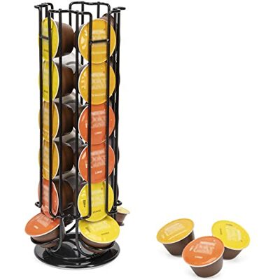 SYSYLY Support de capsules de café pour 24 capsules Dolce Gusto, support pour ranger les capsules de café, support de dosettes de café, base antidérapante, rotatif, noir - Publicité SYSYLY Support de capsules de café pour 24 capsules Dolce Gusto, support pour ranger les capsules de café, support de dosettes de café, base antidérapante, rotatif, noir - Publicité