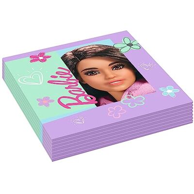 amscan 16 Serviettes Barbie 33 x 33 cm - Publicité amscan 16 Serviettes Barbie 33 x 33 cm - Publicité