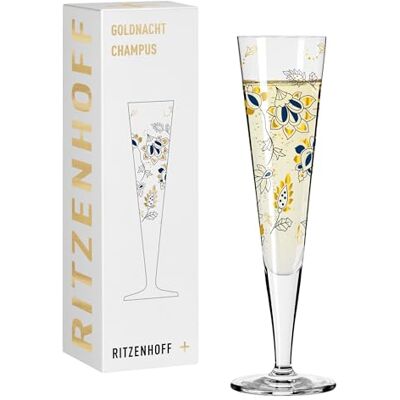 Ritzenhoff Verre à champagne Goldnacht # 44 Kordes Gold - Verre de champagne - Publicité Ritzenhoff Verre à champagne Goldnacht # 44 Kordes Gold - Verre de champagne - Publicité