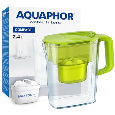 AQUAPHOR Carafe filtrante Compact avec 1 Filtre Maxfor+ 200L 2,4 l (Vert) - Publicité AQUAPHOR Carafe filtrante Compact avec 1 Filtre Maxfor+ 200L 2,4 l (Vert) - Publicité