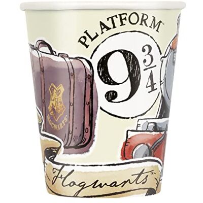 Unique Warner Bros. 23566EU Gobelets en Carton sans Plastique 266ml Fête de Harry Potter 8 Pièces (Lot de 1) - Publicité Unique Warner Bros. 23566EU Gobelets en Carton sans Plastique 266ml Fête de Harry Potter 8 Pièces (Lot de 1) - Publicité