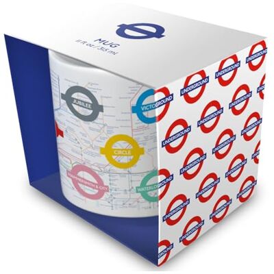 Pyramid Tasse à capsule blanche Transport for London Underground 315 ml Tasse souvenir officielle TFL - Publicité Pyramid Tasse à capsule blanche Transport for London Underground 315 ml Tasse souvenir officielle TFL - Publicité