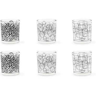 Excelsa Magic Black Lot de 6 verres à eau, verre, capacité 260 ml. Publicité Excelsa Magic Black Lot de 6 verres à eau, verre, capacité 260 ml. Publicité