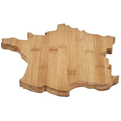 Linnea Planche en Bois en Bambou Douce France Forme Pays de la France Marron - Publicité Linnea Planche en Bois en Bambou Douce France Forme Pays de la France Marron - Publicité