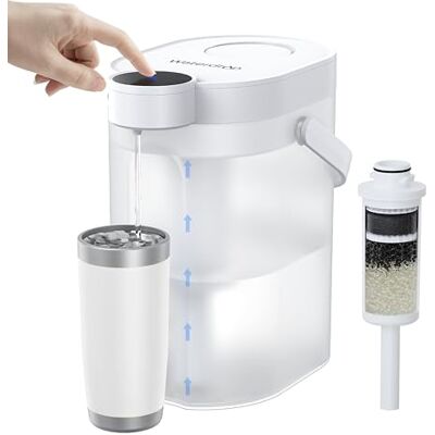 Waterdrop FreshTaste 𝐀𝐝𝐨𝐮𝐜𝐢𝐫 𝐥'𝐄𝐚𝐮 Carafe Filtrante Électrique, Distributeur de Filtre à Eau Instantané 4L pour Réfrigérateur, Réduit Chlore, Plomb, Cuivre, Purifie, Blanc (Filtre: WD-EWFS) - Publicité Waterdrop FreshTaste 𝐀𝐝𝐨𝐮𝐜𝐢𝐫 𝐥'𝐄𝐚𝐮 Carafe Filtrante Électrique, Distributeur de Filtre à Eau Instantané 4L pour Réfrigérateur, Réduit Chlore, Plomb, Cuivre, Purifie, Blanc (Filtre: WD-EWFS) - Publicité