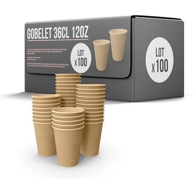 SPARKLERS CLUB Lot de 100 Gobelets 36cl /12oz Jetables en Carton Kraft 100% Biodégradable Gobelet à café en papier 360ml Thé et les Boissons Rafraîchissantes. Gobelets Boissons chaudes et froides - Publicité SPARKLERS CLUB Lot de 100 Gobelets 36cl /12oz Jetables en Carton Kraft 100% Biodégradable Gobelet à café en papier 360ml Thé et les Boissons Rafraîchissantes. Gobelets Boissons chaudes et froides - Publicité