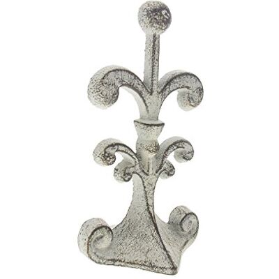 Comfify Butée de porte décorative en fonte Fleur de Lis, avec fond rembourré en feutre anti-rayures, design vintage antique, solide et robuste, 10,2 x 8,9 x 19,7 cm, Blanc rustique - Publicité Comfify Butée de porte décorative en fonte Fleur de Lis, avec fond rembourré en feutre anti-rayures, design vintage antique, solide et robuste, 10,2 x 8,9 x 19,7 cm, Blanc rustique - Publicité