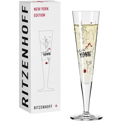 RITZENHOFF 1072007 New York Edition Flûte à champagne avec motif multicolore 200 ml Fabriqué en Allemagne - Publicité RITZENHOFF 1072007 New York Edition Flûte à champagne avec motif multicolore 200 ml Fabriqué en Allemagne - Publicité