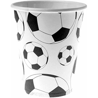 Santex 10 Gobelets en cartons ballon football 200 ml Blanc Taille Unique - Publicité Santex 10 Gobelets en cartons ballon football 200 ml Blanc Taille Unique - Publicité