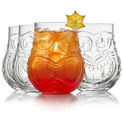 Libbey 99558 Tiki Coupe Tiki Split Tumbler (15.75 oz) Tiki Clear Split Tumbler (15.75 oz) - Publicité Libbey 99558 Tiki Coupe Tiki Split Tumbler (15.75 oz) Tiki Clear Split Tumbler (15.75 oz) - Publicité