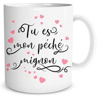 STC Mug Blanc St Valentin Tu es mon Peché Mignon Céramique Mug 9,5 cm x 8 cm - Publicité STC Mug Blanc St Valentin Tu es mon Peché Mignon Céramique Mug 9,5 cm x 8 cm - Publicité