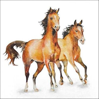 Ambiente Lot de 20 serviettes en papier avec motifs chevaux sur fond blanc Convient également pour le découpage et la technique des serviettes 33 x 33 cm - Publicité Ambiente Lot de 20 serviettes en papier avec motifs chevaux sur fond blanc Convient également pour le découpage et la technique des serviettes 33 x 33 cm - Publicité