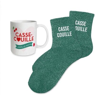 STC Coffret mug chaussettes paillettes casse couille - Publicité STC Coffret mug chaussettes paillettes casse couille - Publicité