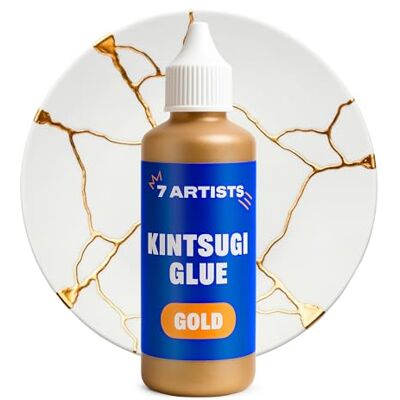 7 Artists Colle Kintsugi Or 80 ml – Colle Doree pour Réparation Ceramique, Porcelaine et Verre Kintsugi Kit de Réparation Japonaise DIY Kintsuglue - Publicité 7 Artists Colle Kintsugi Or 80 ml – Colle Doree pour Réparation Ceramique, Porcelaine et Verre Kintsugi Kit de Réparation Japonaise DIY Kintsuglue - Publicité