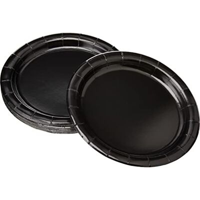 Unique Party 32044 Assiettes en Carton Noires de 18 cm, Paquet de 20 - Publicité Unique Party 32044 Assiettes en Carton Noires de 18 cm, Paquet de 20 - Publicité