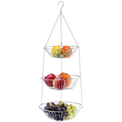 Zeller 27325 Panier suspendu Métal Argent 25,5 x 25,5 x 8,5 cm - Publicité Zeller 27325 Panier suspendu Métal Argent 25,5 x 25,5 x 8,5 cm - Publicité