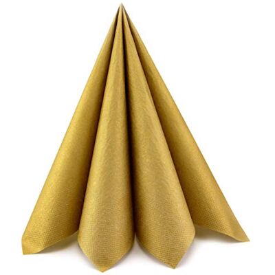 finemark Lot de 100 serviettes en papier, 40 cm, à 3 couches, décoration de table pour dîner, mariage, anniversaire, dorées - Publicité finemark Lot de 100 serviettes en papier, 40 cm, à 3 couches, décoration de table pour dîner, mariage, anniversaire, dorées - Publicité