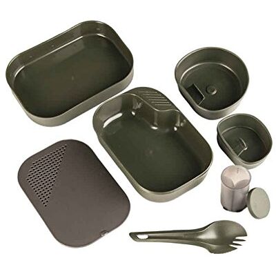 Mil-Tec Lot de 7 ustensiles de cuisine en plastique Olive pour 7 personnes - Publicité Mil-Tec Lot de 7 ustensiles de cuisine en plastique Olive pour 7 personnes - Publicité