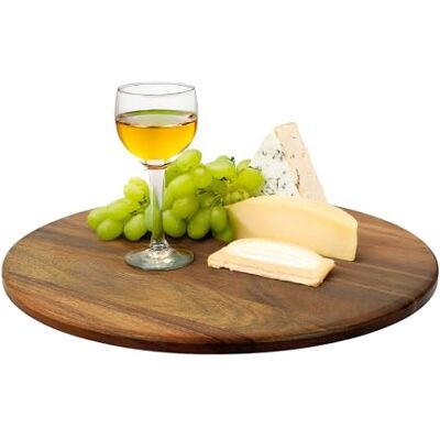 Relaxdays Plateau tournant en Bois d'acacia, 360° pivotant, Ø 40 cm, Plateau Rotatif pour Snacks, Rond, Naturel - Publicité Relaxdays Plateau tournant en Bois d'acacia, 360° pivotant, Ø 40 cm, Plateau Rotatif pour Snacks, Rond, Naturel - Publicité