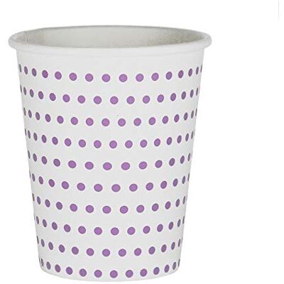 EinsSein 12x Gobelet en Papier Dots 53x75x88mm Blanc-Violet - Publicité EinsSein 12x Gobelet en Papier Dots 53x75x88mm Blanc-Violet - Publicité