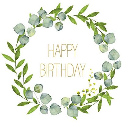 TESTEL Lot de 20 serviettes d'anniversaire avec inscription « Happy Birthday » dans une couronne Décoration de table d'anniversaire 33 x 33 cm - Publicité TESTEL Lot de 20 serviettes d'anniversaire avec inscription « Happy Birthday » dans une couronne Décoration de table d'anniversaire 33 x 33 cm - Publicité