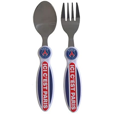 Paris Saint-Germain Set 2 Couverts Fourchette cuillère PSG Collection Officielle - Publicité Paris Saint-Germain Set 2 Couverts Fourchette cuillère PSG Collection Officielle - Publicité