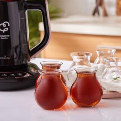 KARACA Refikadan Tatlıcan Ensemble de verres à thé, 6 pièces pour personnes Service à thé-6 pièces Verre à thé turc résistant au lave-vaisselle Verres à thé turcs, Design unique, Pratique - Publicité KARACA Refikadan Tatlıcan Ensemble de verres à thé, 6 pièces pour personnes Service à thé-6 pièces Verre à thé turc résistant au lave-vaisselle Verres à thé turcs, Design unique, Pratique - Publicité