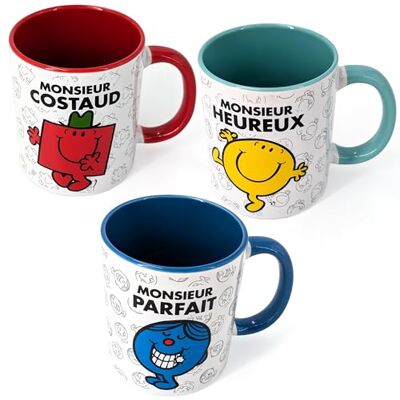 Linnea Lot de 3 Mugs Monsieur Monsieur Madame modèle Monsieur Multicolore - Publicité Linnea Lot de 3 Mugs Monsieur Monsieur Madame modèle Monsieur Multicolore - Publicité