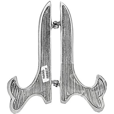 NKlaus Porte-Assiettes 22cm de Haut Pliant en Laiton nickelé Support d'assiettes argenté Support d'assiettes Fait Main Iconique Support d'assiettes Livre - Publicité NKlaus Porte-Assiettes 22cm de Haut Pliant en Laiton nickelé Support d'assiettes argenté Support d'assiettes Fait Main Iconique Support d'assiettes Livre - Publicité