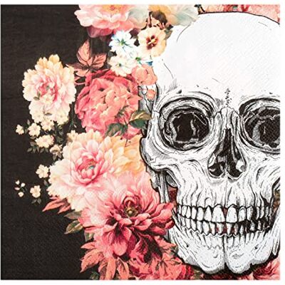 Boland Set 20 Paper Napkins Day of the dead (33 x 33 cm) - Publicité Boland Set 20 Paper Napkins Day of the dead (33 x 33 cm) - Publicité
