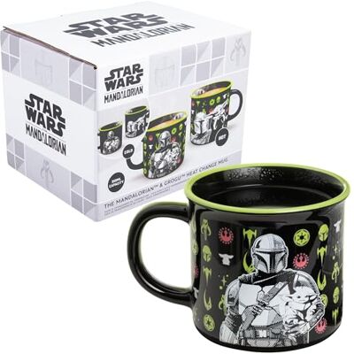 Paladone Mug Thermoréactif Star Wars The Mandalorian & Grogu en Céramique, 350 ml, Symboles Révélés à la Chaleur, Produit Officiel - Publicité Paladone Mug Thermoréactif Star Wars The Mandalorian & Grogu en Céramique, 350 ml, Symboles Révélés à la Chaleur, Produit Officiel - Publicité