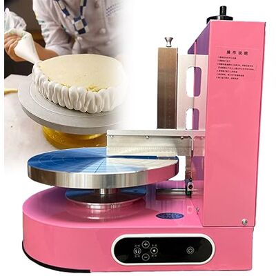 NYANS Machine à Étaler Crème Gâteau Automatique, Machine à Lisser Revêtement Gâteau, Machine à Étaler la Crème de Gâteau d'anniversaire Électrique, pour Faire des Gâteaux de 4 à 12 Pouces,Pink - Publicité NYANS Machine à Étaler Crème Gâteau Automatique, Machine à Lisser Revêtement Gâteau, Machine à Étaler la Crème de Gâteau d'anniversaire Électrique, pour Faire des Gâteaux de 4 à 12 Pouces,Pink - Publicité