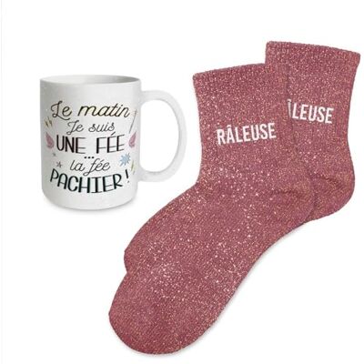 STC Coffret mug chaussettes paillettes affectif raleuse - Publicité STC Coffret mug chaussettes paillettes affectif raleuse - Publicité