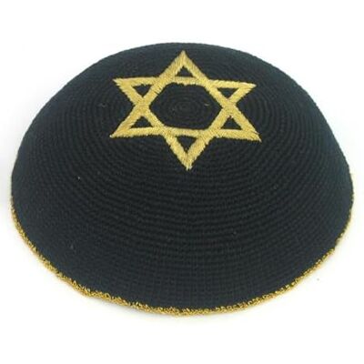 Round Designs Designs ronds en tricot étoile de David Yarmulke Kippah 16 cm - Publicité Round Designs Designs ronds en tricot étoile de David Yarmulke Kippah 16 cm - Publicité