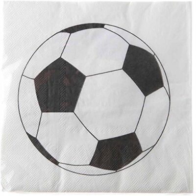 Santex 20 Serviettes en papier Ballon football 33 x 33 cm Blanc Taille Unique - Publicité Santex 20 Serviettes en papier Ballon football 33 x 33 cm Blanc Taille Unique - Publicité